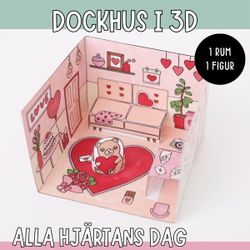 Pyssla dockhus - alla hjärtans dag
