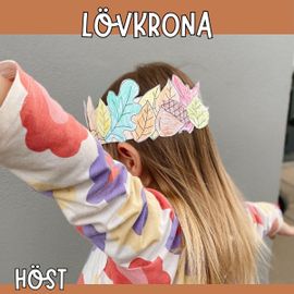 Lövkrona - Höstpyssel att skriva ut för barn