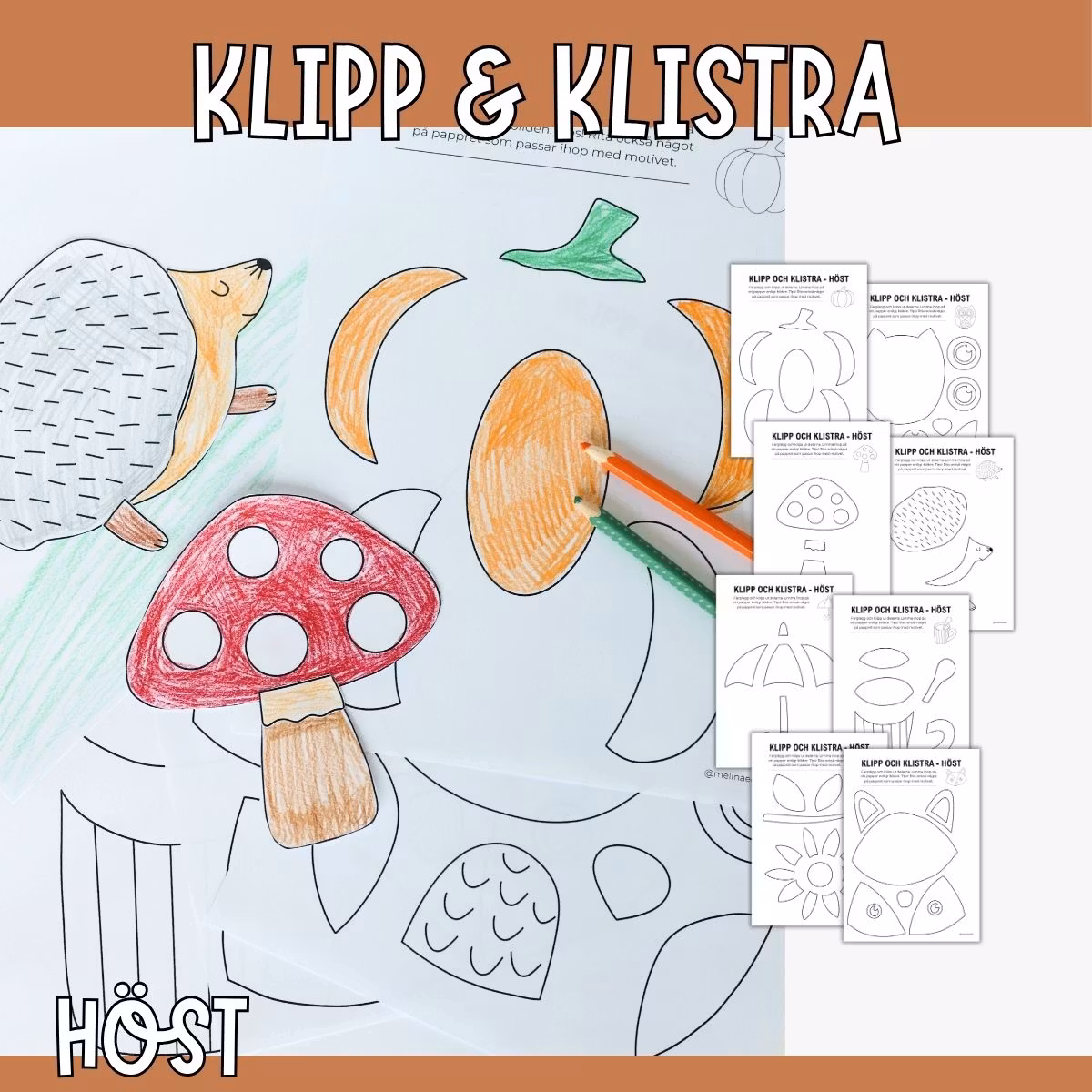 Klipp och klistra - Höstpyssel för barn