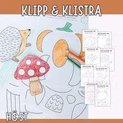 Klipp och klistra - Höstpyssel för barn