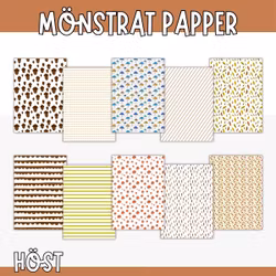 Mönstrat papper att skriva ut - Höst