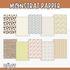 Mönstrat papper att skriva ut - Höst