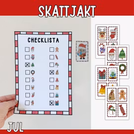 Skattjakt till jul - Skriv ut själv