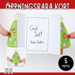 Julpyssel - öppningsbara julkort