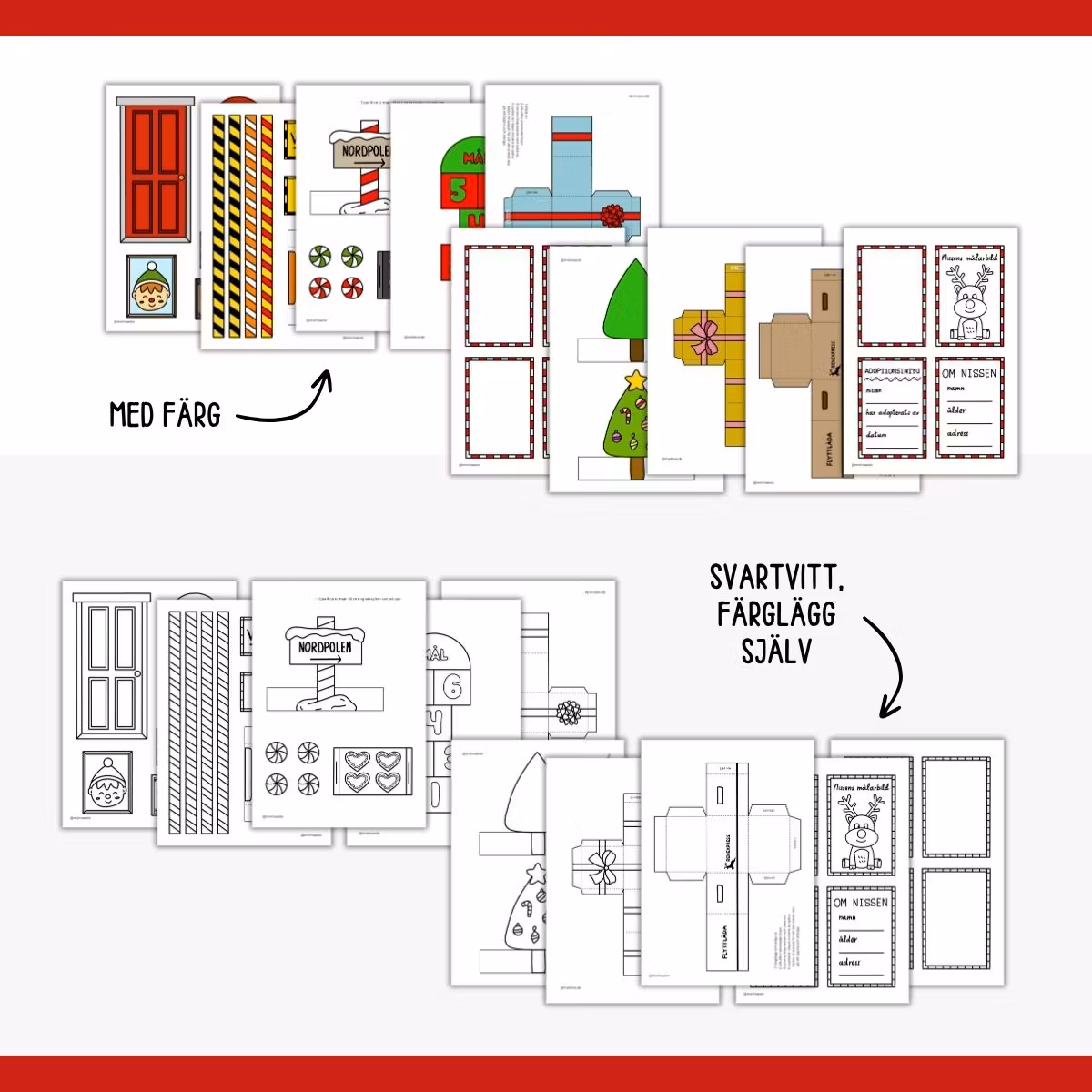Nissedörr och tillbehör: låt nissen flytta in