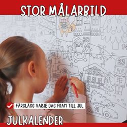 Stor målarbild - julkalender