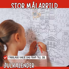 Stor målarbild - Julkalender
