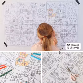 Stor målarbild - Julkalender