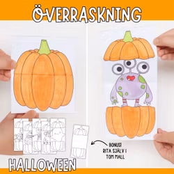 Halloweenpyssel för barn - Pumpor som öppnas