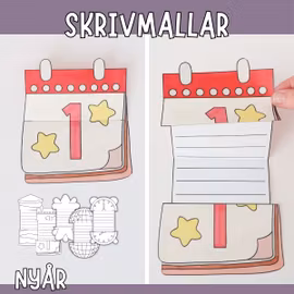 Nyårspyssel- skapa skrivmallar till nyår