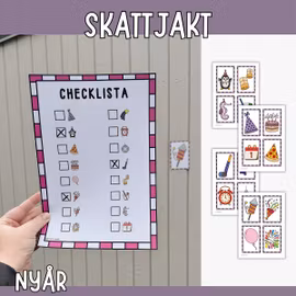 Skattjakt till nyår - Leta efter nyårsmotiv