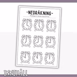 Färglägg - nedräkning till tolvslaget