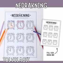 Färglägg - nedräkning till tolvslaget