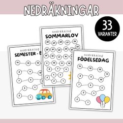 Nedräkningar: 33 varianter