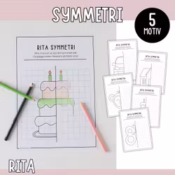 Symmetri - rita och färglägg