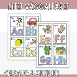 Litet väggalfabet, versaler och gemener