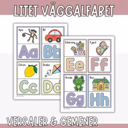 Litet väggalfabet, versaler och gemener
