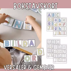 Bokstavskort - bilda ord