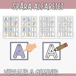 Bokstavskort - spåra bokstäver