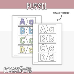 Pussel: para ihop alfabetet
