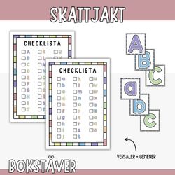 Skattjakt - bokstäver