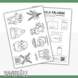 Liten målarbok - på bondgården