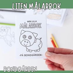 Liten målarbok - på bondgården