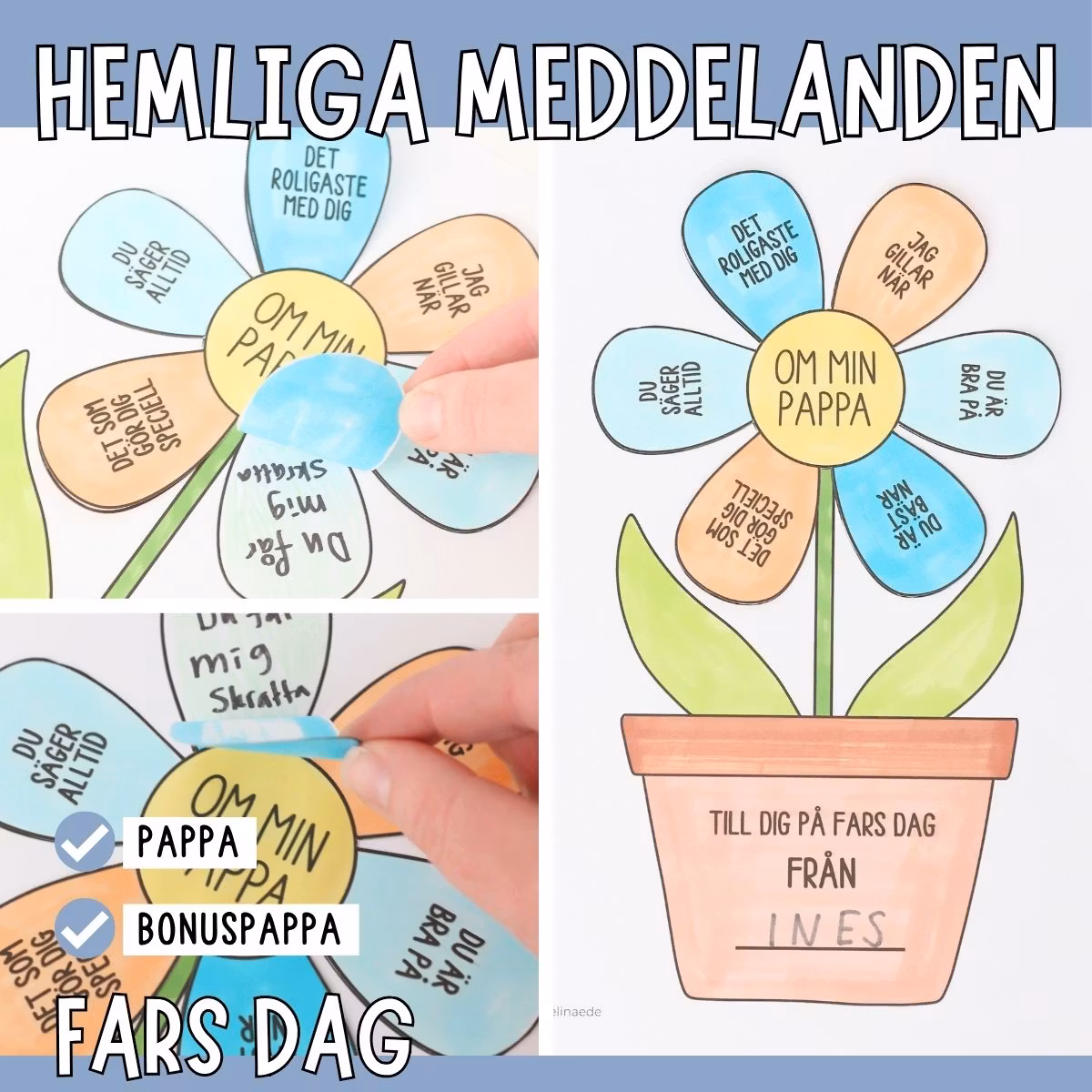 Fars dag-pyssel - Hemligt fars dag-kort