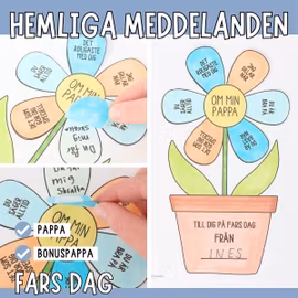Fars dag-pyssel - Hemligt fars dag-kort