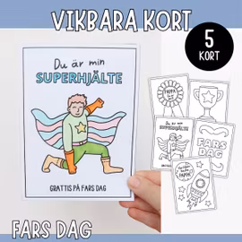 Fars dag-kort - Pyssla vikbara kort