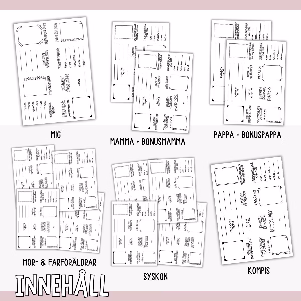 Pysselkit - små pysselböcker (15 stycken)
