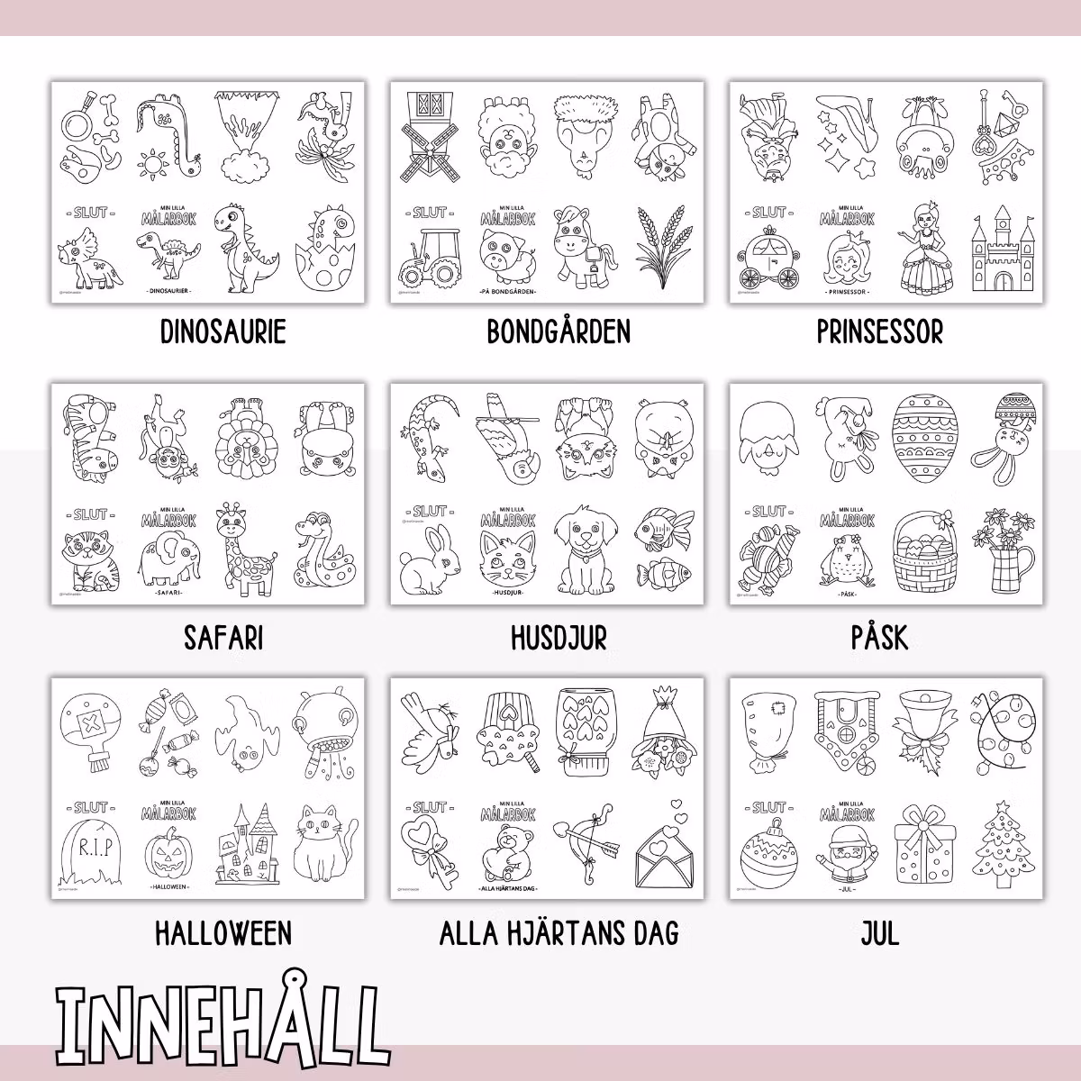 Pysselkit - små pysselböcker (15 stycken)