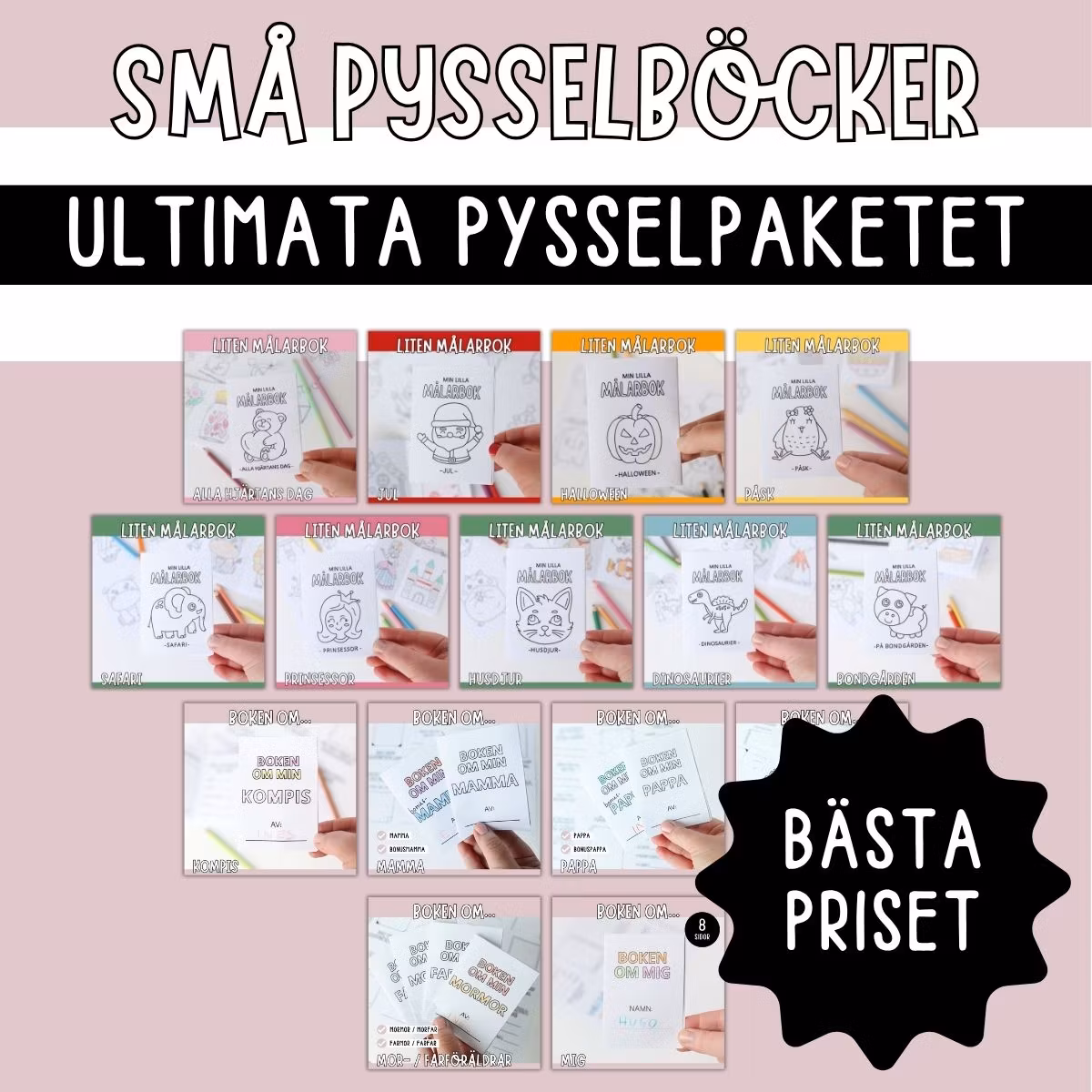 Pysselkit - små pysselböcker (15 stycken)