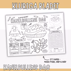 Kanelbullens dag - Klurigt pysselblad