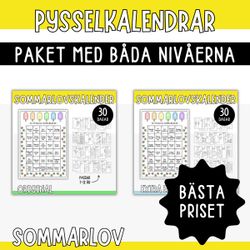 KOMBO sommarlovets pysselkalendrar