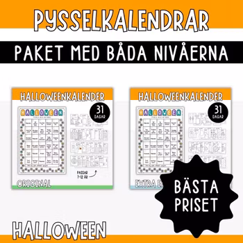 Halloweenkalender - KOMBO (Original & Extra enkel)