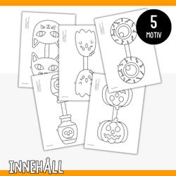 Halloweenpyssel att skriva ut - Girlang