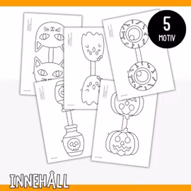Halloweenpyssel att skriva ut - Girlang