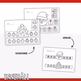 Julpyssel för barn - Armband & huvudkronor