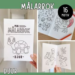 Målarbok - djur