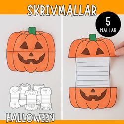 Skrivmallar som öppnas - Halloweenpyssel
