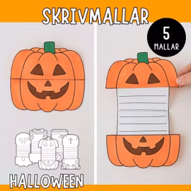 Skrivmallar som öppnas - Halloweenpyssel