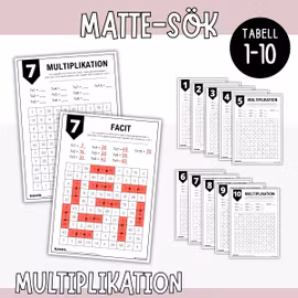 Matte-sök: multiplikation