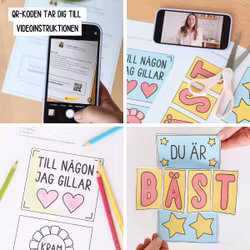 Kort som poppar - till någon jag gillar (mallar + video)