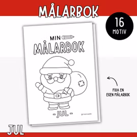 Målarbok - häfte med målarbilder till jul