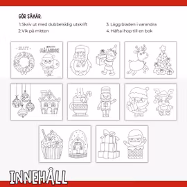 Målarbok - häfte med målarbilder till jul