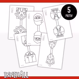 Julpyssel att skriva ut - Girlang