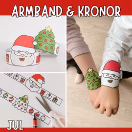 Julpyssel för barn - Armband & huvudkronor