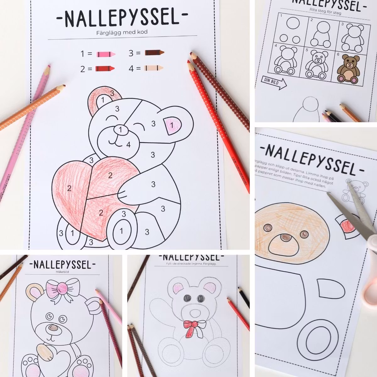 Nallepyssel - pysselkit till nallens dag