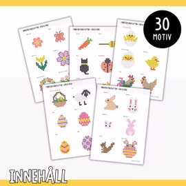 30 mönster till pärlplattor - tema påsk och vår